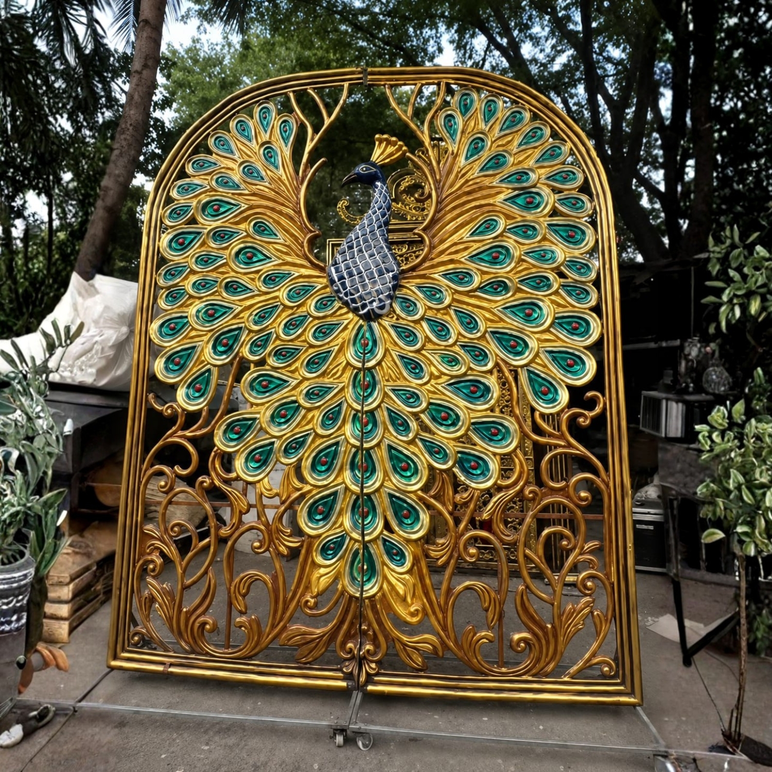 Peacock Entry Reveal Prop - Golden Entry Elements rental product by RentEvent