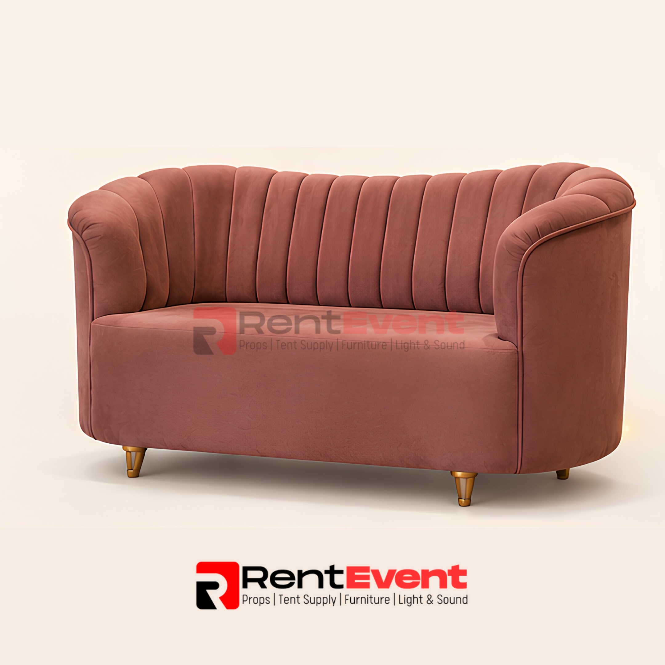 Royal Blush Lounge Sofa - Pink Luxury Furniture rental product by RentEvent