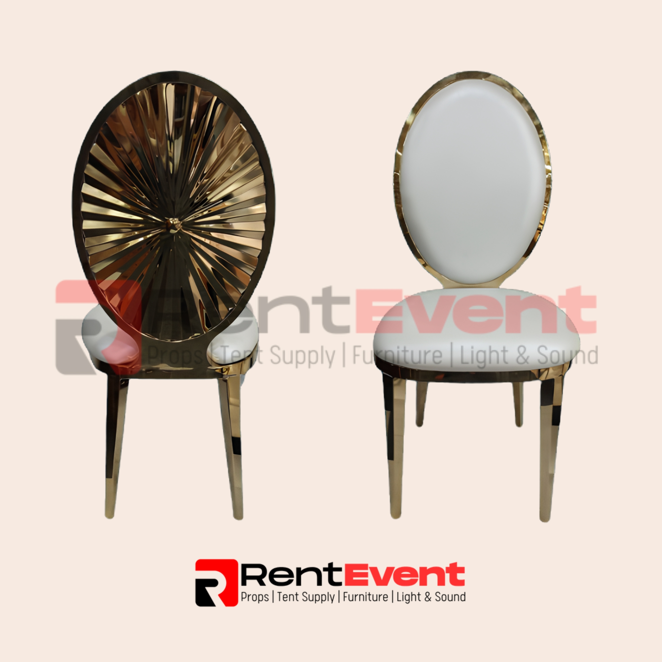 Golden Acrylic Chair Luxury Furniture rental product by RentEvent