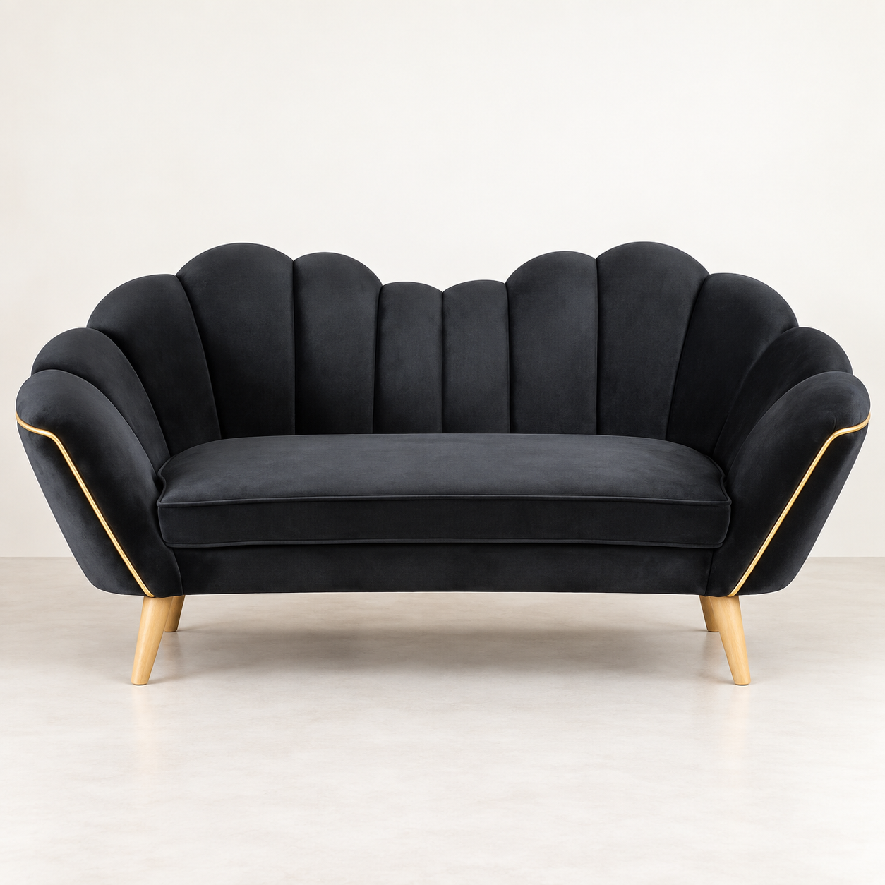 Black Velvet 3 Seater Sofa Furniture rental product by RentEvent
